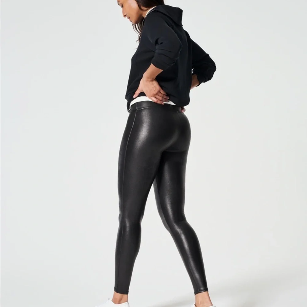 Spanx -faux leather  Black Leggings
